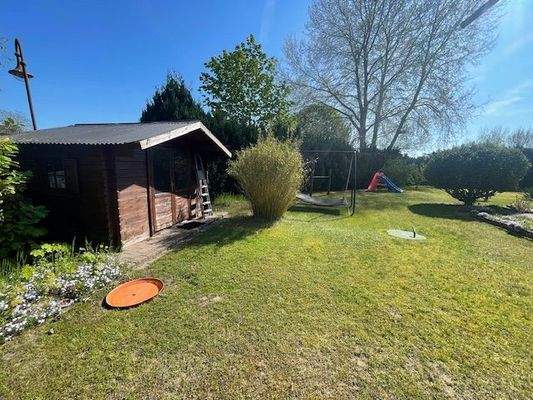 Ansicht des Gartenhauses