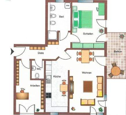 Grundriss Whg. 32 BTB