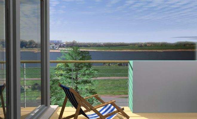 Balkon mit Blick auf den Rhein