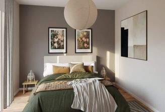 Helles und komfortables Schlafzimmer