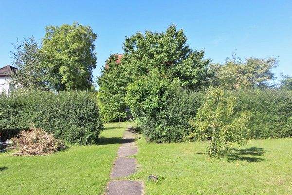 Garten mit Weg zum Haus