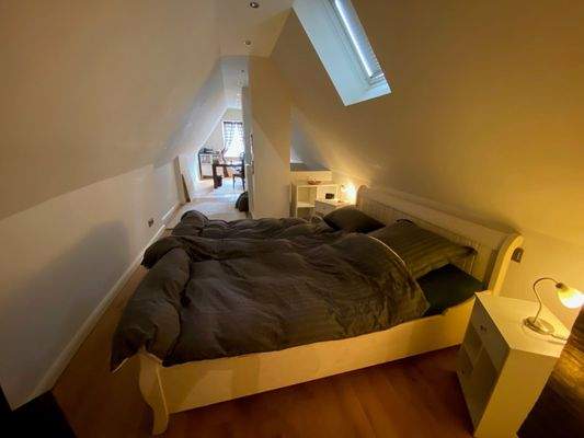 Schlafbereich der Dachgeschosswohnung