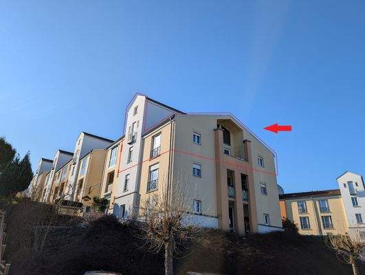 Haus Ansicht mit Markierung