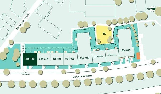 Lage der Eigentumswohnung im Quartier