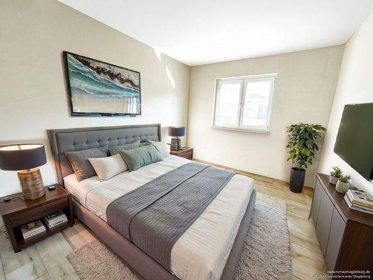 Schlafzimmer staged