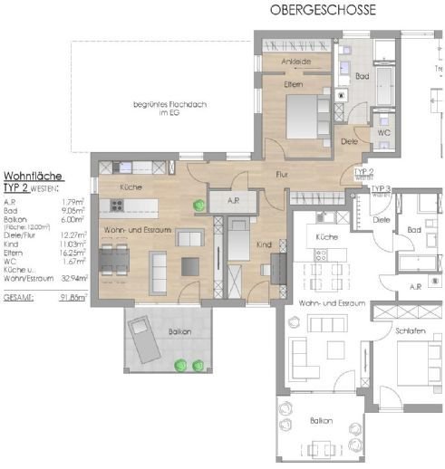 Neubau - 3-Zimmer-Whg mit großem SÜD-BALKON