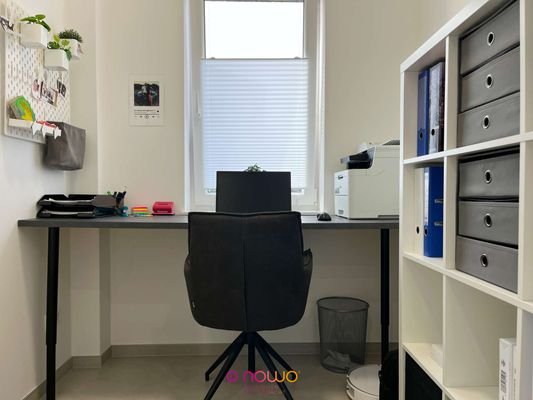 Zum Arbeitszimmer umfunktioniert: der Abstellraum