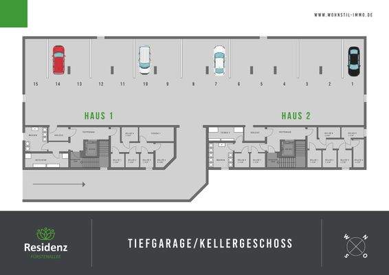 Grundriss Tiefgarage