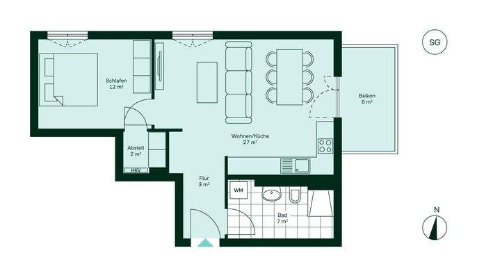 Grundriss der Eigentumswohnung