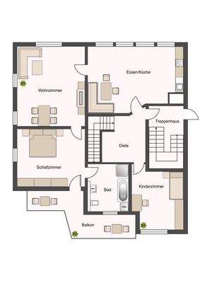 Grundriss Obergeschoss 