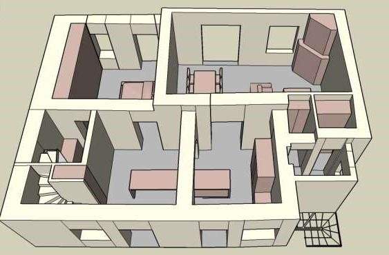 Kreta, Exantis: Unvollendetes, teilweise renoviertes Haus zum Verkauf in der Nähe von Bali