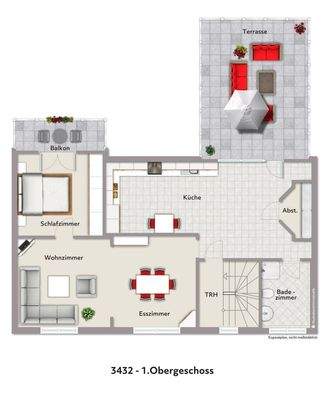 Grundriss 1OG vis. 3432