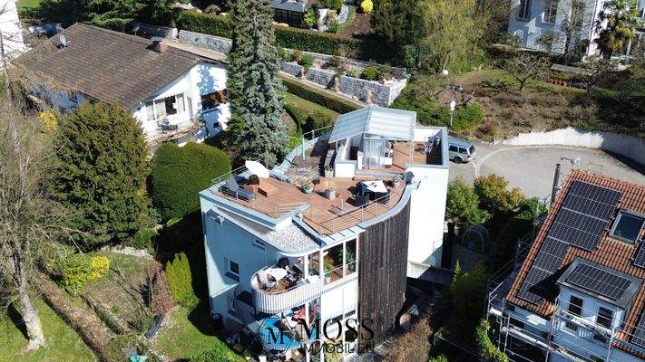 Pentouse mit Rooftop 360° Panorama Terrasse