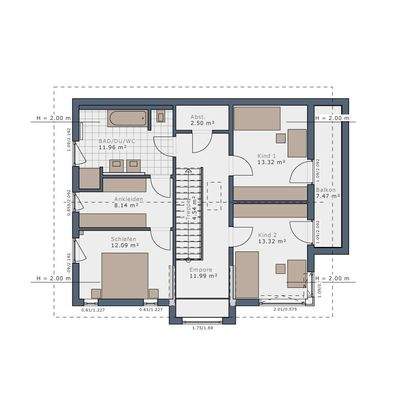 Grundriss Obergeschoss