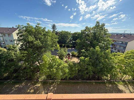 Blick vom Balkon
