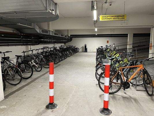 Fahrradabstellplätze in Tiefgarage