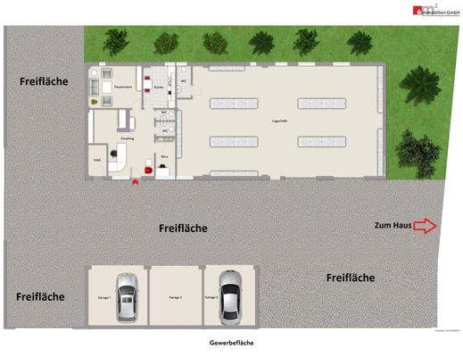 Gewerbehalle mit Freifläche