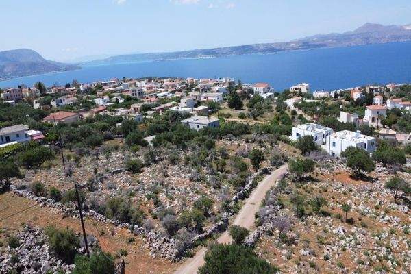 Kreta, Kokkino Chorio: Grundstück mit unverbautem Meerblick zu verkaufen