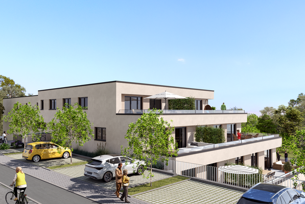 Straßenansicht (aus Sicht des Illustrators)