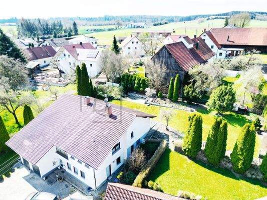 Drohnenansicht Garten