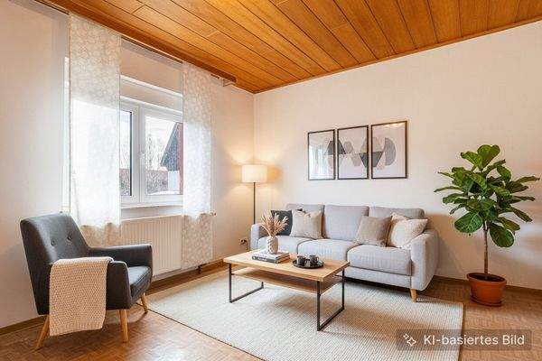 Wohnzimmer Einliegerwohnung Einrichtungsbeispiel