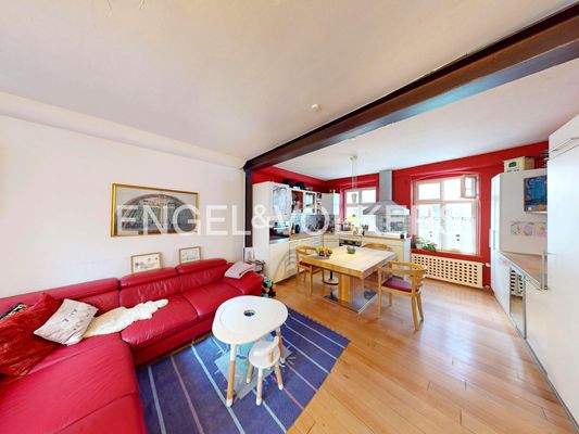 Wohnzimmer und Küche