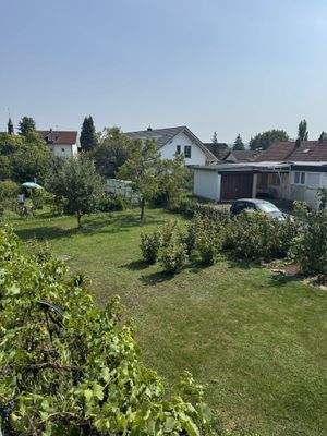 Zugang auf Rasenfläche hinter dem Haus