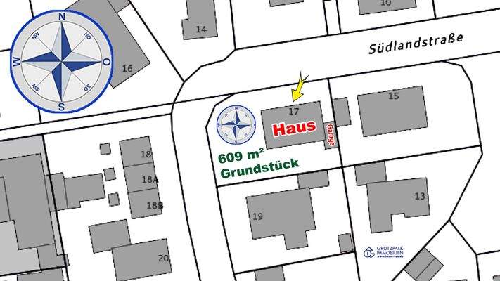 Walmdachhaus auf Eckgrundstück