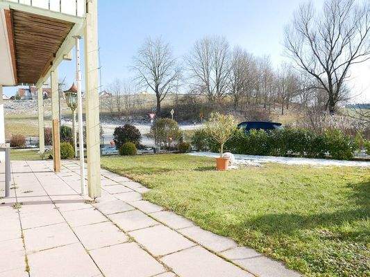 terrasse blick garten