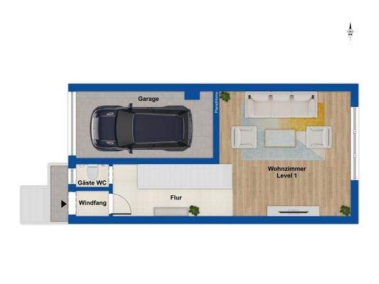 Grundriss EG - Level 1