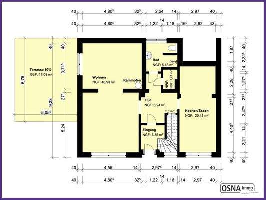 Grundriss m Wohnfl. Erdgeschoss