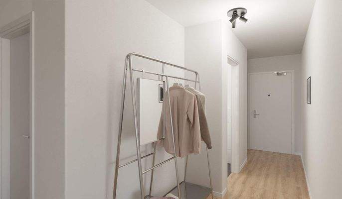 Visualisierung des Flures der Eigentumswohnung