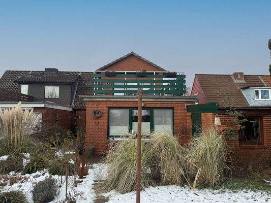 Hinteransicht des Hauses