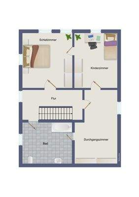 Obergeschoss (kein Maßstab)