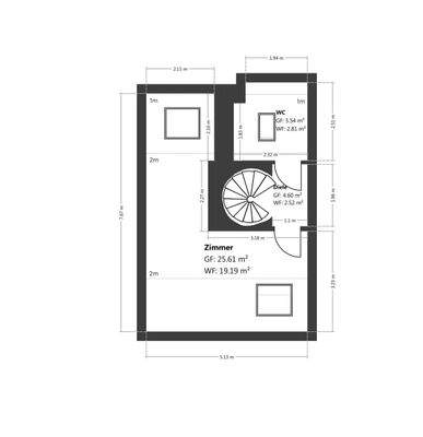 Grundriss Skizze 2.OG