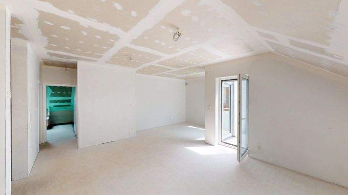 Wohnzimmer Blick zur Küche