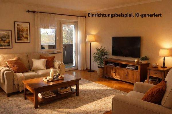 EG: Wohnzimmer mit Einrichtung