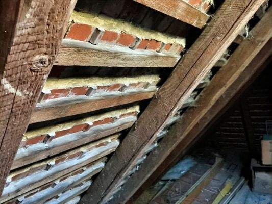 Dacheindeckung von innen