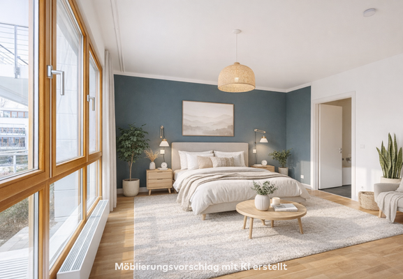 Schlafzimmer möbliert