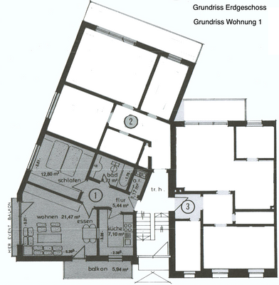 Grundriss Wohnung 1