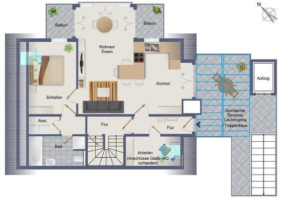 Grundriss Ebene 1 / DG