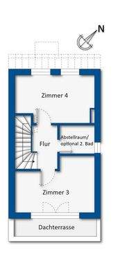 Grundrissskizze Dachgeschoss