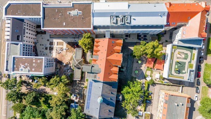 Objektansicht Campus Lorenzo - Bereich Wohnen von oben