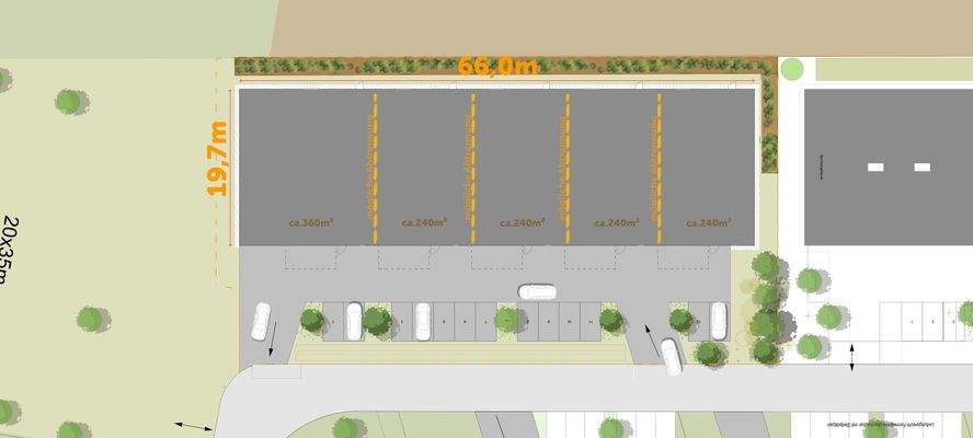 Halle mit Unterteilungsmöglichkeit