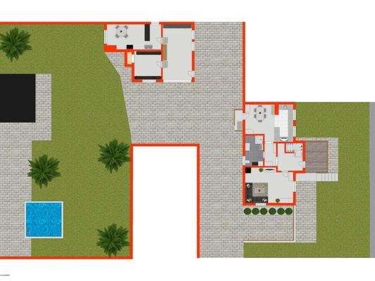 Hof, Garten und Nebengebäude