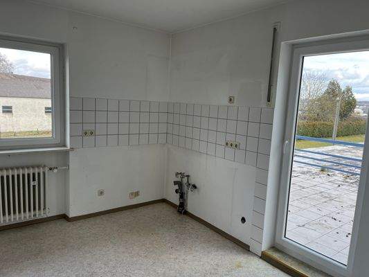 Küche mit Dachterrasse