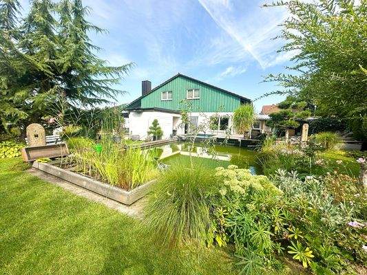 Hausansicht Garten Rückseite