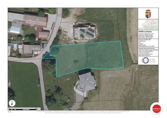 Luftbild mit Kataster (Land OÖ.)