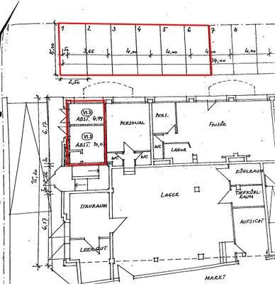 Grundriss Abstellräume EG