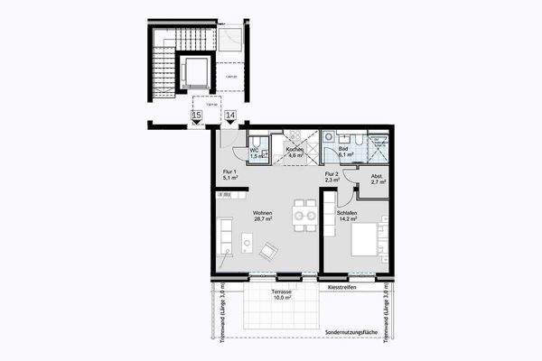 Grundriss Wohnung 14